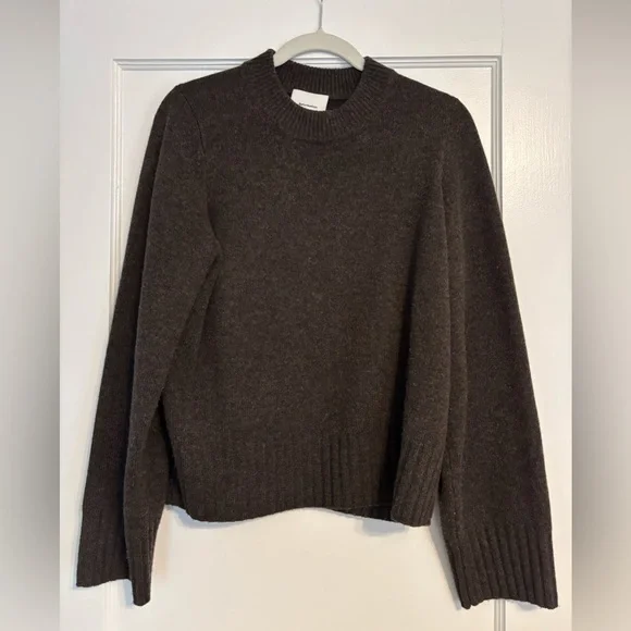 Reformation Calloway Regenerative Wool Crew in Espresso - Picture 2 of 5